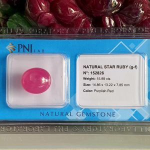 Mặt Đá Quý Ruby Đỏ Tự Nhiên - Đã Kiểm Định - RB152826