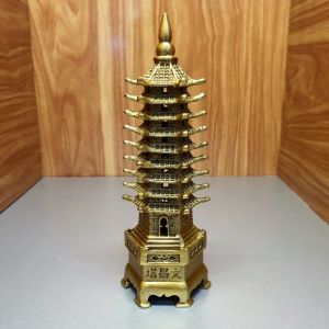 Tháp văn xương 9 tầng đồ đồng phong thủy size nhỏ - ĐĐPT326