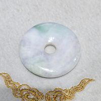 Đồng điếu ( Khấu bình an ) ngọc cẩm thạch A thiên nhiên bao kiểm định - DD1155