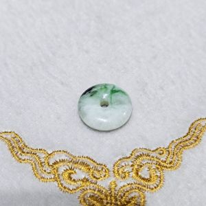 Đồng điếu ( Khấu bình an ) ngọc cẩm thạch A thiên nhiên bao kiểm định - DD318