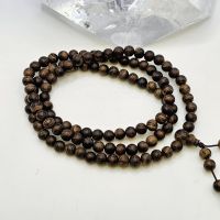 Tràng 108 hạt trầm hương indo núi rừng thiên nhiên cận chìm cao cấp 6ly - VTTH1018