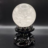 Quả Cầu Phong Thủy Đá Thạch Anh Trắng Thiên Nhiên ĐK:8,1cm - Hợp Mệnh kim, thủy - QCTAH143