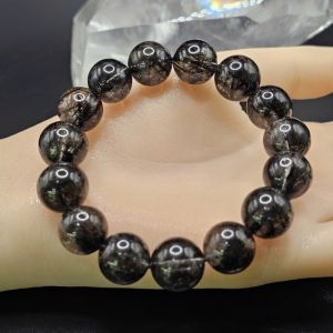 Vòng Tay Đá Thạch Anh Tóc Đen Thiên Nhiên Size 13ly VIP - VTTD501