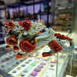 Cặp Tỳ Hưu Phong Thủy Đá Serpentine Thiên Nhiên - THCT1025