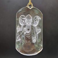 Tượng Tây Phương Tam Thánh Đá Thạch Anh Trắng Thiên Nhiên - TAT443