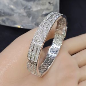 Lắc tay vàng trắng đính full Kim Cương tự nhiên (VIP) - KC1116