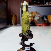 Trụ đá Thạch Anh Vàng (Cetrine) thiên nhiên bao kiểm định hợp mệnh Kim, Thổ - TĐTA402