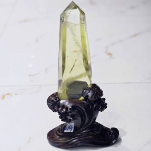 Trụ đá Thạch Anh Vàng (Cetrine) thiên nhiên bao kiểm định hợp mệnh Kim, Thổ - TĐTA405