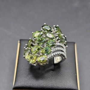 Nhẫn vàng trắng nữ đính đá Sapphire thiên nhiên cao cấp - NVDQ333