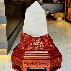 Trụ Tháp đá Thạch Anh Trắng thiên nhiên nguyên khối 45Kg (VIP)  - TĐTA248