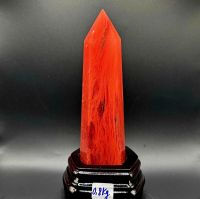 Trụ phong thủy đỏ đá thủy tinh núi lửa thiên nhiên hợp mệnh hỏa thổ - TĐTA1139