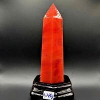 Trụ phong thủy đỏ đá thủy tinh núi lửa thiên nhiên hợp mệnh hỏa thổ - TĐTA1143