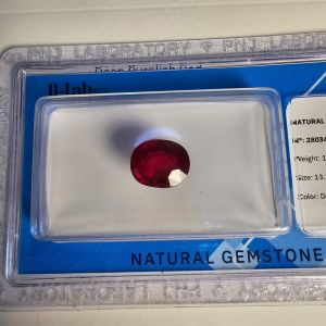 Mặt đá quý ruby đỏ facet thiên nhiên cao cấp - Đã kiểm định - RB280344