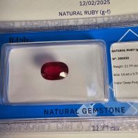 Mặt đá quý ruby đỏ facet thiên nhiên cao cấp - Đã kiểm định - RB280350
