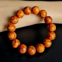 Vòng tay phong thủy gỗ nu huyết rồng ( huyết long ) rừng thiên nhiên size 14ly (vip) - GHL1202