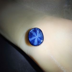 Mặt đá quý Sapphire xanh sao hoa thị cao cấp - SP349