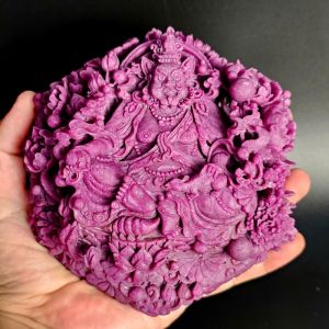 Tôn tượng Hoàng Thần Tài bảo thiên DZAMBALA đá quý Ruby nguyên khối (VIP) - HTT1051