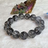 Vòng Tay Đá Thạch Anh Tóc Đen Thiên Nhiên Size 14li Loại A Đã Kiểm Định- VTCT0045