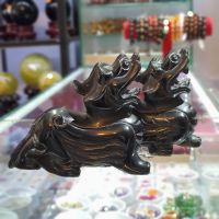 Cặp Tỳ Hưu Đá Hắc Ngà Thiên Nhiên - THCT0054