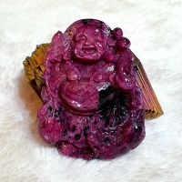 Tượng Di Lạc Đứng Tỳ Hưu Đá Ruby Thiên Nhiên - DLTH0079