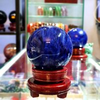 Quả Cầu Phong Thủy Xanh Dương Đá Obsidian Thiên Nhiên - QCCT0006