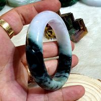 Vòng Tay Dạng Bản Liền Nguyên Khối Đá Cẩm Thạch A Thiên Nhiên Ni55 - 179NHD0016