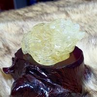 Cóc 3 Chân ( Thiềm Thừ ) Đá Thạch Anh Vàng Thiên Nhiên Cho Gia Chủ Mệnh Kim, Thủy - TTCT0003