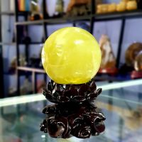 Quả Cầu Phong Thủy Thạch Anh Vàng Thiên Nhiên Size Nhỏ ĐK: 7cm - Hợp Mệnh Kim Thổ - QCTAV118