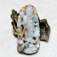 Tượng Quán Thế Âm Bồ Tát Ngọc Cẩm Thạch A Thiên Nhiên - CTA317