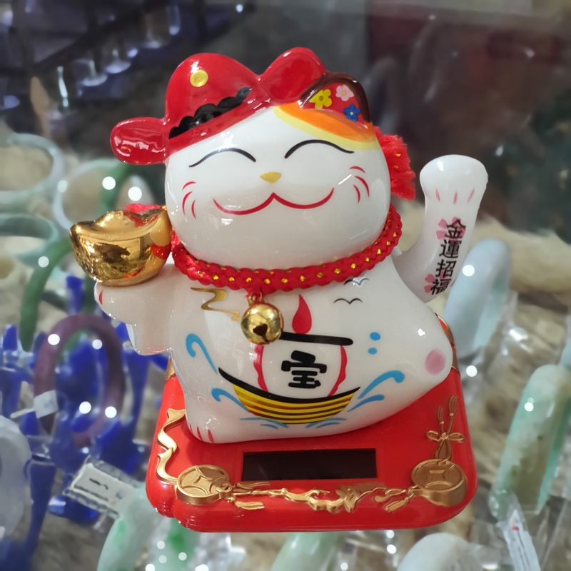 Mèo thần tài vẫy tay - Mèo Tài lộc may mắn Manekki Nekko Nhật Bản gốm sứ cao cấp ( Size nhỏ ) - MTT336