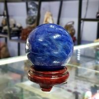 Quả Cầu Phong Thủy Xanh Dương Đá Obsidian Thiên Nhiên ĐK:9cm - Hợp Mệnh Thủy Mộc - OBSA1003