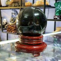 Quả Cầu Phong Thủy Đá Thạch Anh Đen Thiên Nhiên ĐK:10,5cm - Hợp Mệnh Mộc, Thủy - QCTAD1135