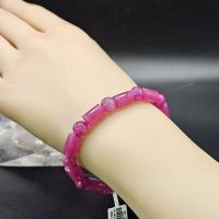 Vòng Tay Phong Thủy Hạt Trúc Đá Ruby Thiên Nhiên 100% Bao Kiểm Đinh Size Hạt 7ly (VIP) - VTDRB1045