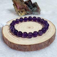 Vòng Tay Phong Thủy Đá Thạch Anh Tím Thiên Nhiên Bao Kiểm Định Size Hạt 8ly - Hợp Mệnh Hỏa Thổ - TAT112