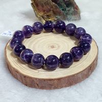 Vòng Tay Phong Thủy Đá Thạch Anh Tím Thiên Nhiên Bao Kiểm Định Size Hạt 12ly - Hợp Mệnh Hỏa Thổ - TAT127