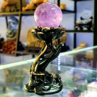 Quả Cầu Phong Thủy Đá Thạch Anh Tím Thiên Nhiên ĐK:5,6cm - Hợp Mệnh Hỏa Thổ - QCTAT1043