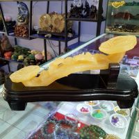 Gậy như ý phong thủy đá ngọc hoàng long thiên nhiên bao kiểm định - GNY1031
