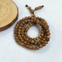 Chuỗi vòng trầm hương tốc bông núi rừng thiên nhiên 108 hạt 6ly - VTTH1216