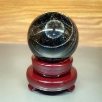 Quả Cầu Phong Thủy Thạch Anh Đen Thiên Nhiên Size ĐK: 9cm - Hợp Mệnh Thủy Mộc - QCTAĐ314