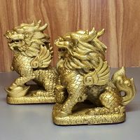 Cặp kỳ lân có cánh đồ đồng phong thủy chiêu tài lộc - ĐĐPT1107