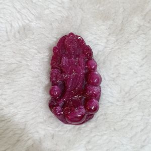 Tượng Quán Thế Âm Bồ Tát Đá Ruby Thiên Nhiên - TPCT0002